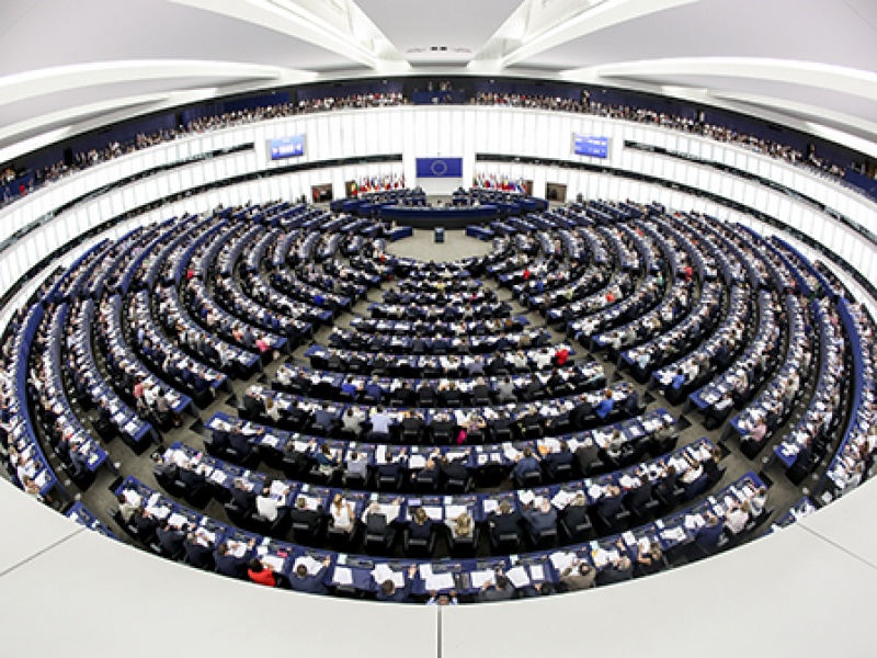 Sitzungssaal des Europäischen Parlaments in Straßburg